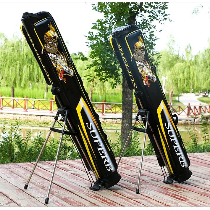  Bao đựng cần câu Đài 1m25 Super Dragon 3 ngăn phụ có sức chứa lớn 