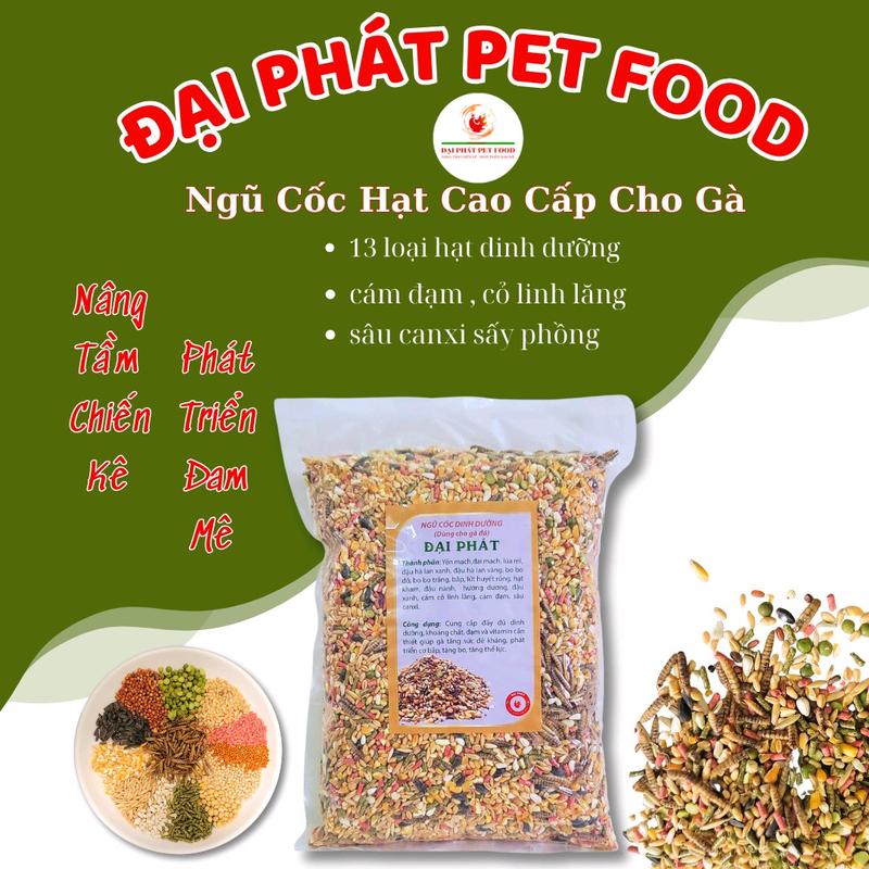 2kg Ngũ cốc loại 1 có sâu canxi sấy phồng cho gà