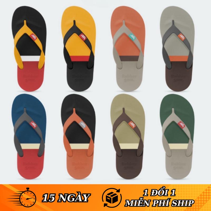 Dép Thái Lan Nam Xỏ Ngón Rubber Soul Tri Colour Balance 3  (CHÂN ĐẦY LẤY LÊN 1 SIZE) Cao Su Non Phối Màu Thời Trang Êm Nhẹ Đế Bằng Caro GiàY dép tông nam DéP dép  lào dep  quai kep