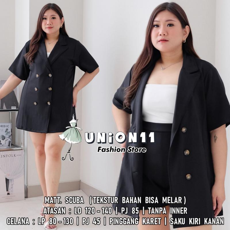 Product Introduction of Union11 - Set Jumbo Wanita Ld 120-140 Cm / Stelan Big Size Casual Polos Muat Bb 100 Kg Tracy 0