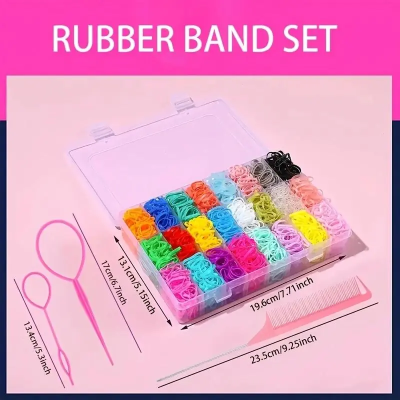 24-color Hair Ties, 1 Set Elastic Hair Tie with Hair Loop, Heatless Styling Tools for Women, Women's Hair Accessories 1