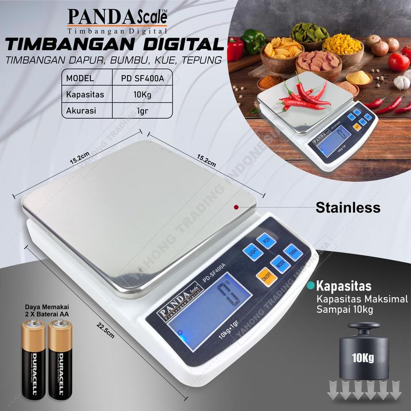 Product Introduction of Timbangan Digital 10kg Akurasi 1g Timbangan Dapur Bumbu Makanan PANDA SCALE 6