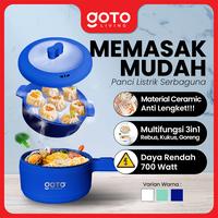 Gambar Goto [COD] Ceramico Panci Listrik Fry Pan Electric Cooker Keramik Serbaguna - Putih dari Goto Living Kota Tangerang 1 Tokopedia