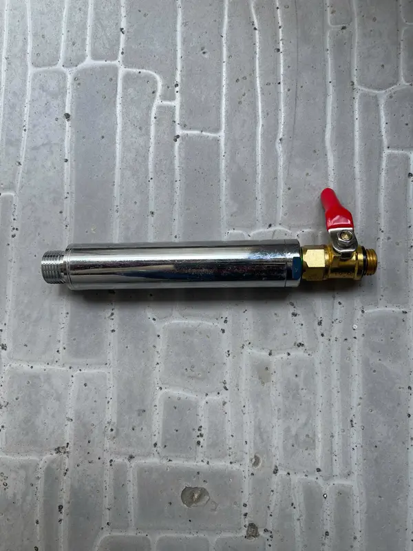 Tay bóp inox có lõi lọc, ren trong 13.8mm, ren ngoài 16.8mm, sử dụng xịt tưới cây trồng, rửa máy lạnh 2