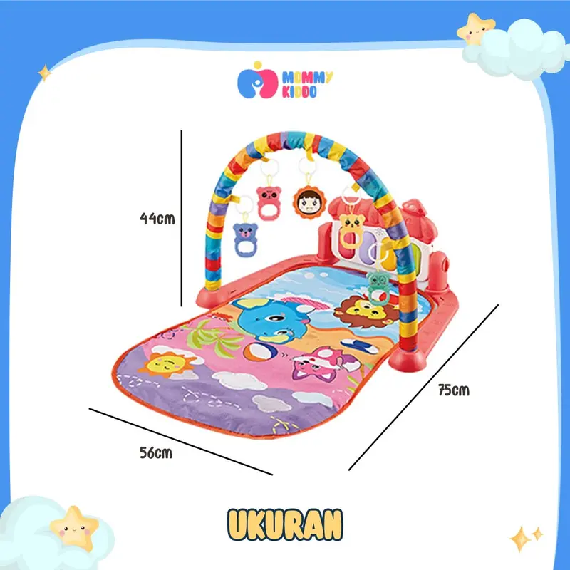 Playgym Mainan Bayi Playmate Piano Matras Bayi Kualitas Import (TIDAK DAPAT BATERAI) 3