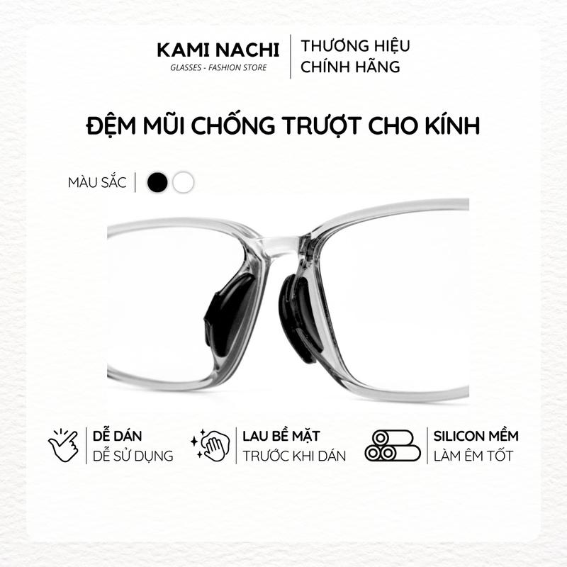 Bộ 2 miếng đệm mũi silicon hình cánh bướm có mặt dán keo cho mắt kính KAMI NACHI