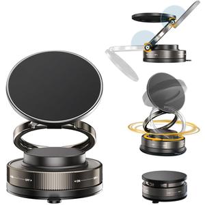 マグネット吸盤式スマホホルダー 360°調整可能 折りたたみ式 ポータブル スマホ用ホルダー 全スマホ対応