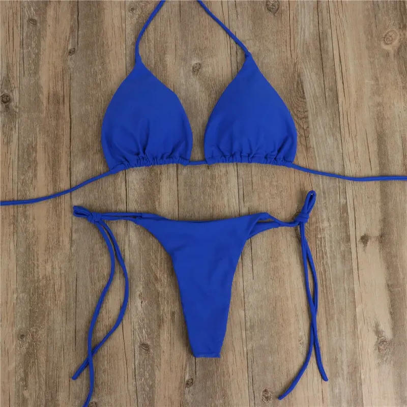 Bộ Bikini Bikini, Dành Cho Nữ, Thiết Kế Dây Buộc Bên Hông, Áo Tắm Gợi Cảm, Phong Cách Băng Quấn Đồ Bơi Brazil Chấm Bi 1