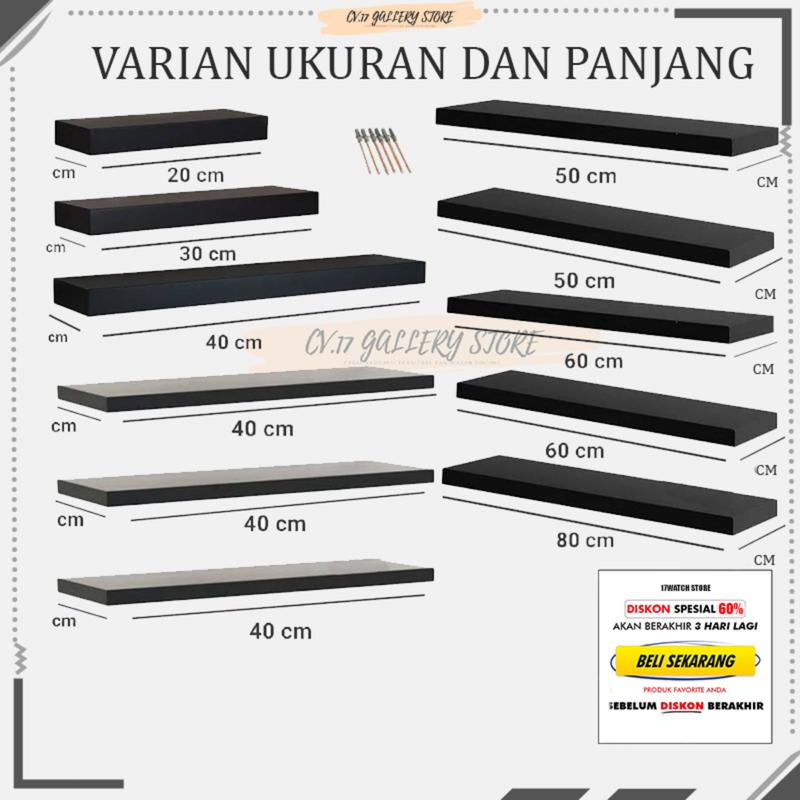 Rak Tak Hiasan Ambalan Tatakan Tempat penyimpanan Tanaman Hias Bunga Buku Kosmetik make up Kopi Pulpen Poto Bumbu Dapur Decorasi Dinding Dingding Tembok 3 PCS Tempel Kayu Susun Rumah 12CM Buah 5