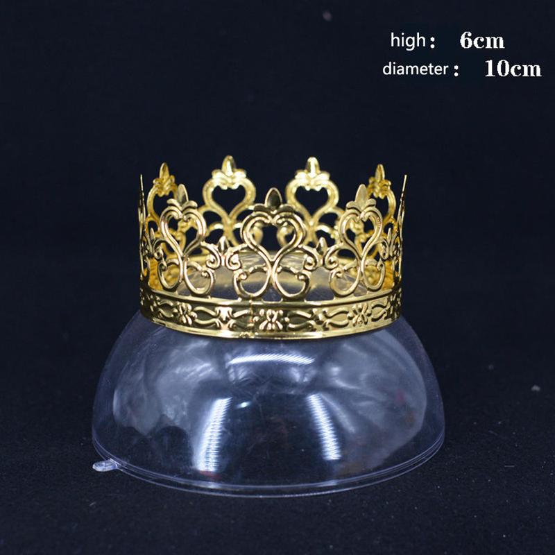 Product Introduction of Iron Crown cake topper Exquisite Elegant //Rose  French-inspired party decorations Handcrafted 10*6cm Openwork crown ornament for Wedding receptions 2