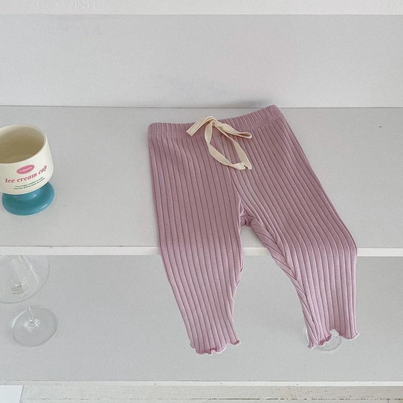 Product Introduction of 2024 Children Stripes Cotton Pants Fashion Casual Vertical Solid Leggings for Girls Baby Boy Bottoming Trousers Autumn Pantyhose 23