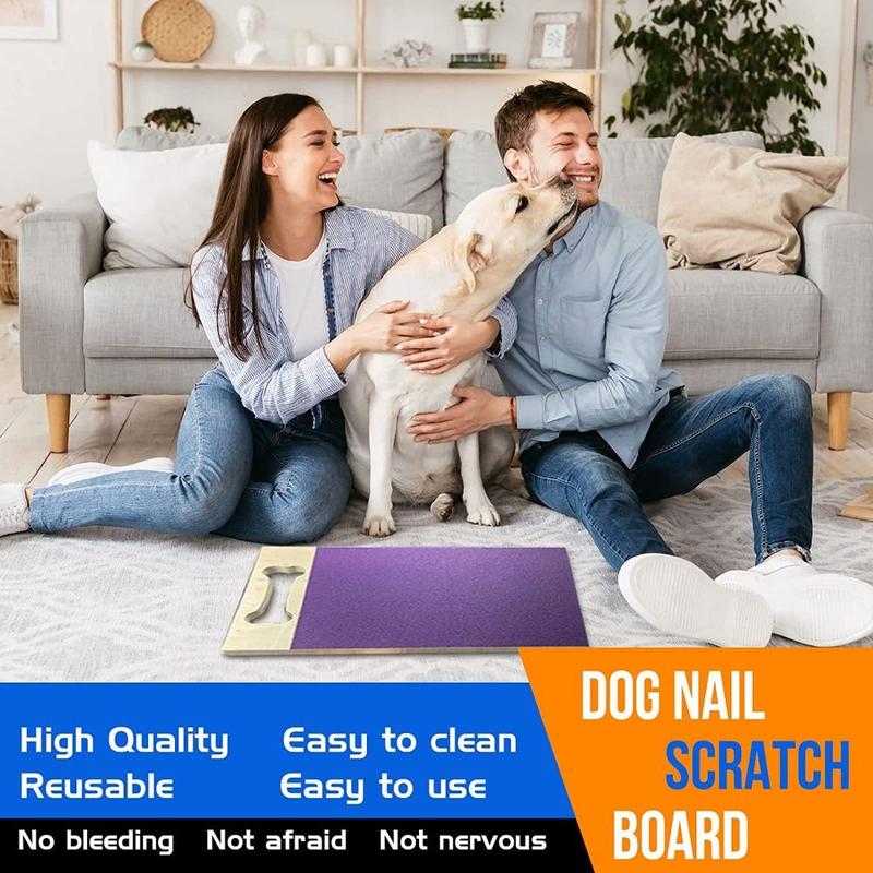 Puppy Wooden Dog Scratch Pad Dog Toy Pet Supplies Scratch Board Sandpaper Board Rectangle Nail Grinding Pad for Cleaning Grooming 3