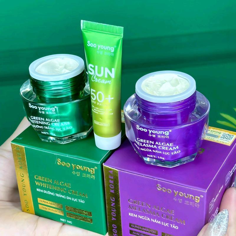 Combo Tinh Chất Meso 35ml + Kem Face Ngày & Đêm Lục Tảo Size 10g Sooyoung Làm Đẹp Da Skincare Serum 8