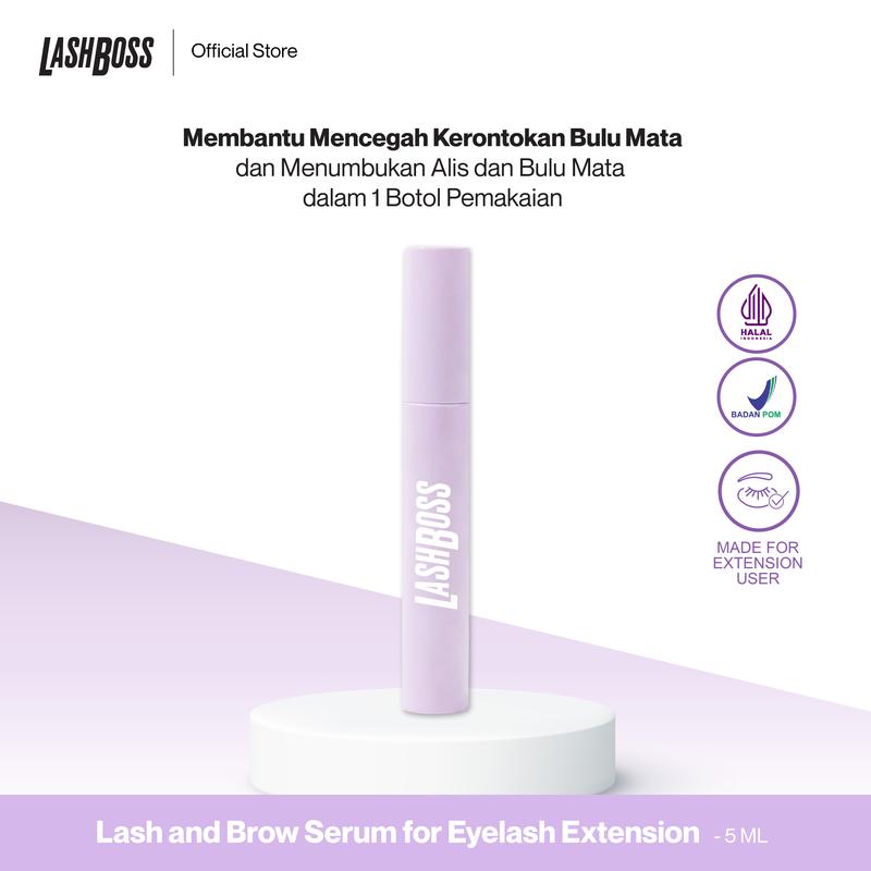 LashBoss Lash and Brow Serum for Eyelash Extension (Gel-Based) Serum Penumbuh Bulu Mata dan Alis Anti Rontok dan Botak untuk Eyelash Extension Membantu Menebalkan Eyelash tanpa Maskara Serum Bulu Mata 0