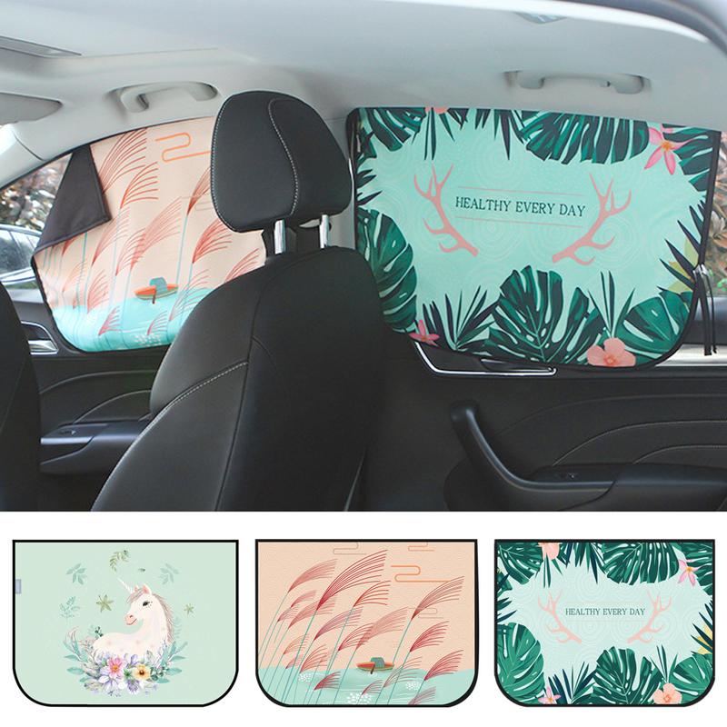 Product Introduction of Car Window Magnetic Curtain Sunshade Cover Cartoon Side Window Sunshade UV Protection For Kid Baby Children 31