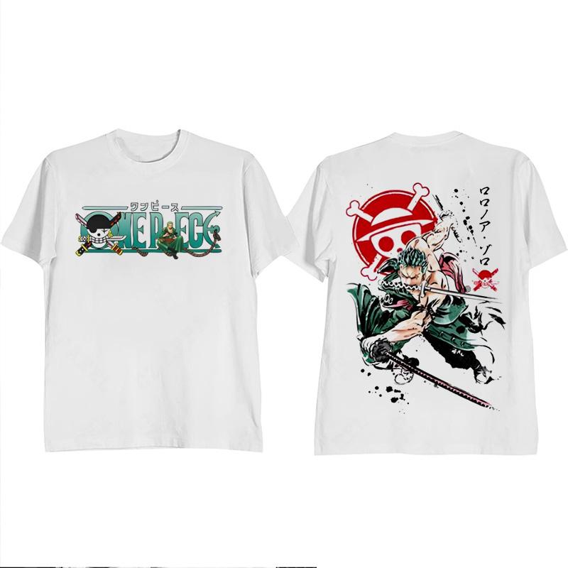Áo Anime, Thương Hiệu Thời Trang Mỹ One Piece (ZORO), Thiết Kế Monkey D Luffy, Áo Sơ Mi Trắng, Áo Thun Cotton Ngoại Cỡ, Thích Hợp Cho Tình Nhân, Đơn Giản Và Rộng Rãi, Phong Cách Thời Trang, Giá Cả Phải Chăng, Giảm Giá Bán 4