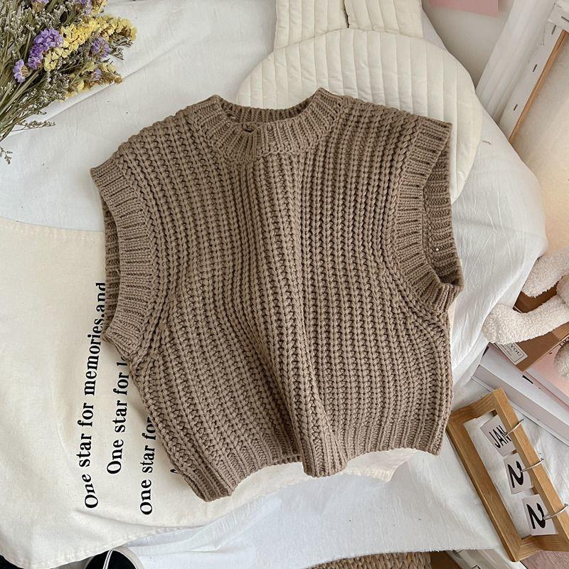 Product Introduction of Áo Vest Trẻ Em, Phong Cách Hàn Quốc Nghệ Thuật Phong Cách Mori HK, Len, Phong Cách Phương Tây, Không Tay, Đồ Len, Vest Dệt Kim, Thích Hợp Cho Mùa Xuân Và Mùa Thu, Vest Dệt Kim, Cho Trẻ Em Trung Và Lớn 12