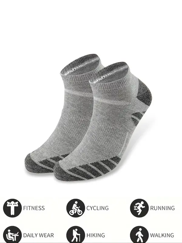 Men's Colorblock Low Cut Socks, Casual Soft Comfy Breathable Socks for Daily Wear, Men's Socks for All Seasons 4