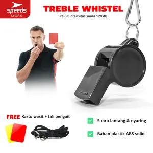 SPEEDS Peluit Wasit Pluit Treble Whistle 120db Olahraga Alat Periwitan Alternatif Lantang Sport Lanyard Tali 007-20