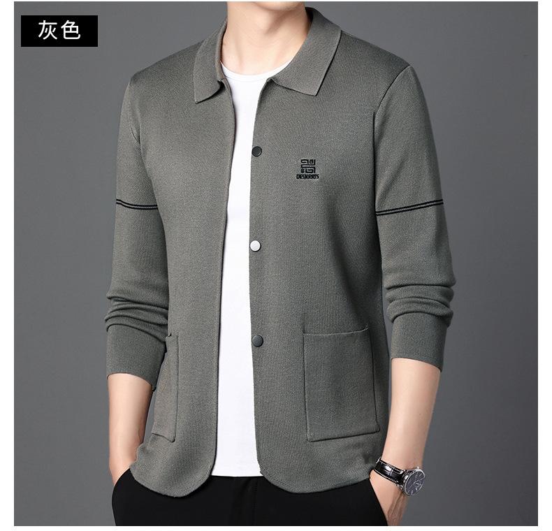 Product Introduction of Cozy High-Density Knit Cardigan for Men: 2024 Autumn Collection Knitwear Menswear Tops Lingerie Knife Longsleeve 21