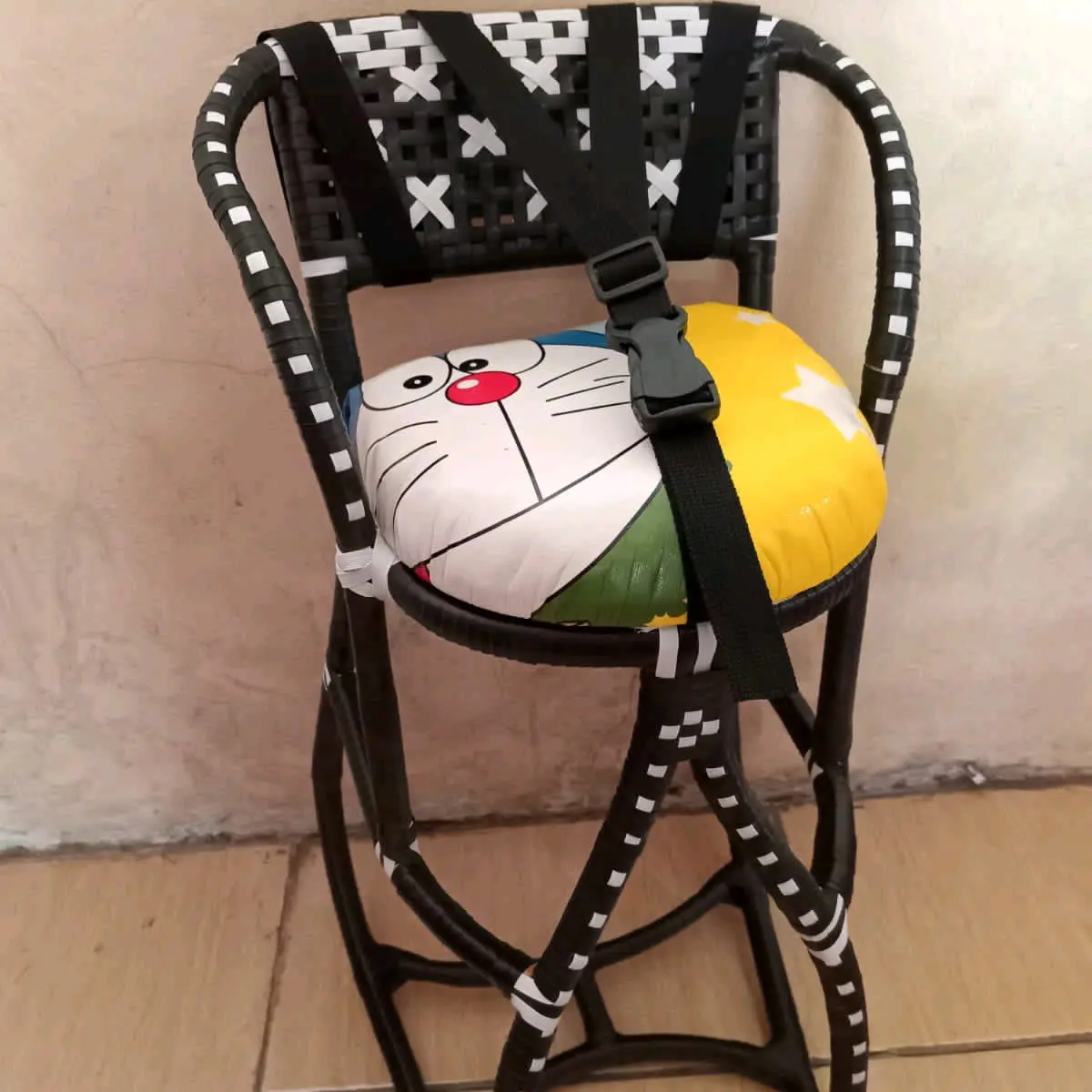 BONCENGAN ROTAN FULL LILIT FREE SABUK PENGAMAN / dudukan anak / jok depan / kursi rotan motor matic / bangku anak anyaman sintetis Dapat disesuaikan Antik Unicorn Kartun Terakit Furniture