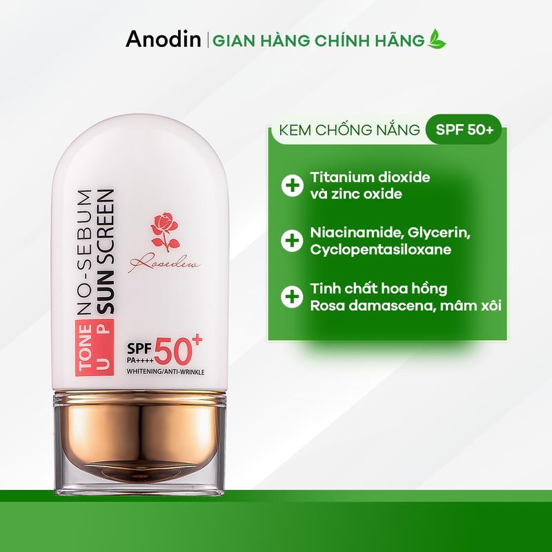 Kem Chống Nắng BEAUSKIN RoseDew Toneup No Sebum Sunscreen SPF 50+/ PA++++ 55ml