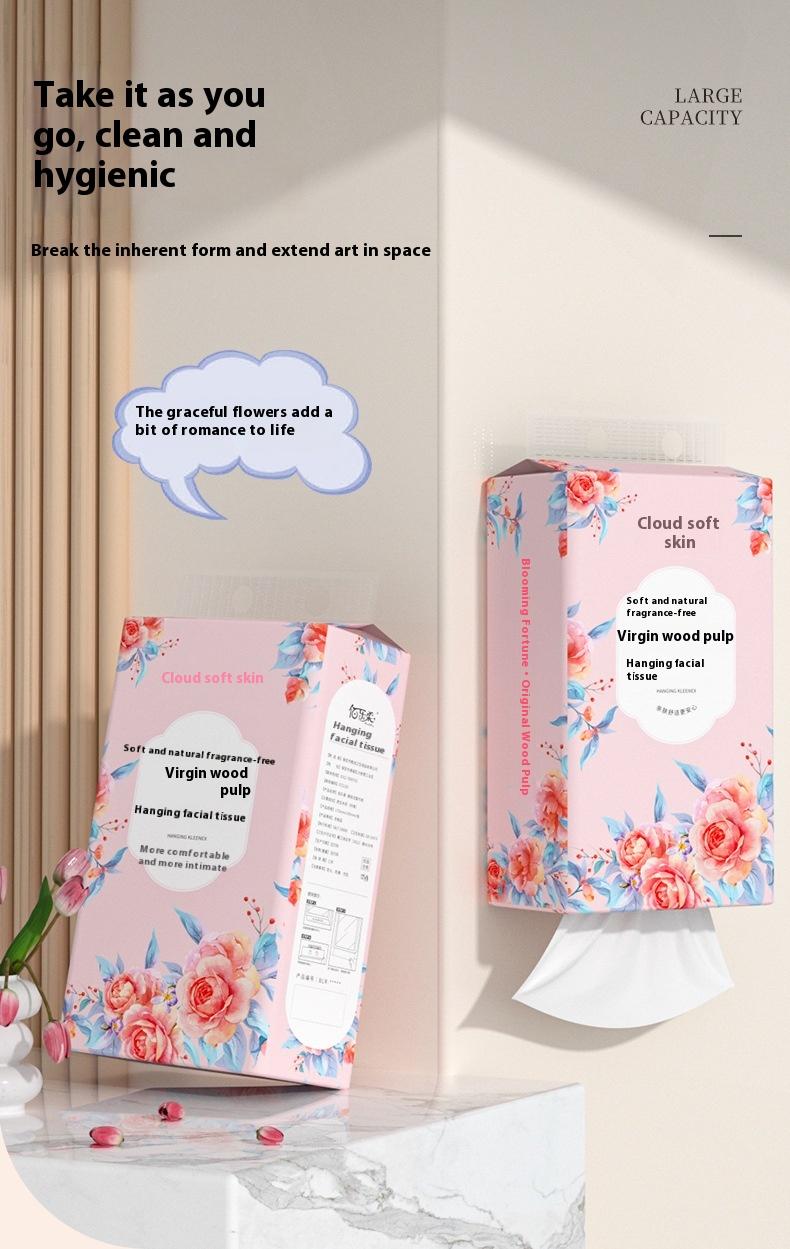 Product Introduction of Premium Original Wood Pulp Hanging Tissue for Home Use 3