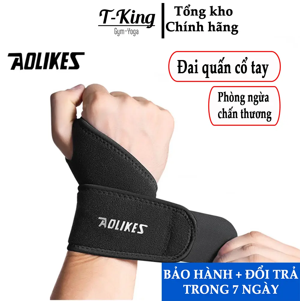 Băng quấn cổ tay Sport Aolikes, Phụ Kiện Đai quấn bảo vệ cổ tay hỗ trợ nẹp xương ống khớp cổ tay AOLIKES Tập Gym 7937 wrist  & Thun