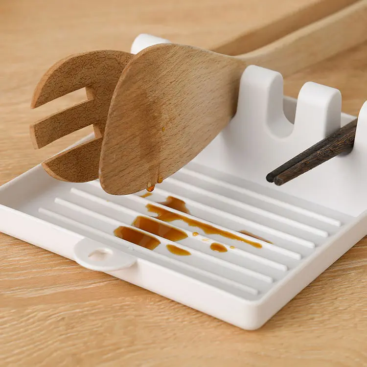 Tatakan Sendok Spatula Rak Sepatula Sutil Tempat tutup panci sendok multifungsi 4