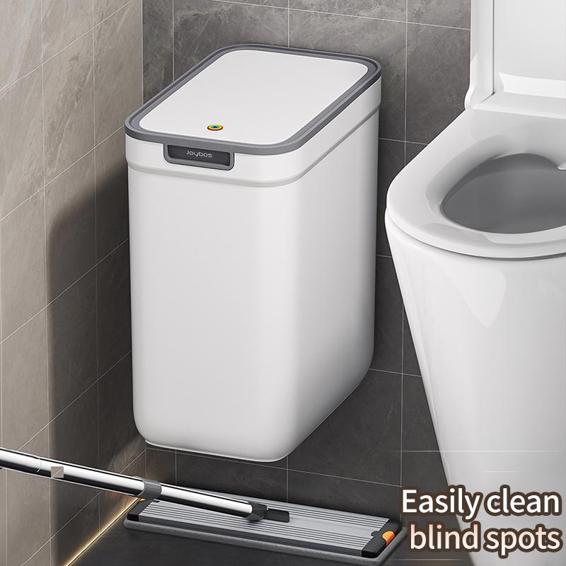 Trash Can with Lid, 1 Count Wall Mounted Or Ground Waste Can, Press The Lid To Open Waste Bin for Bathroom, Kitchen and Other Places 7
