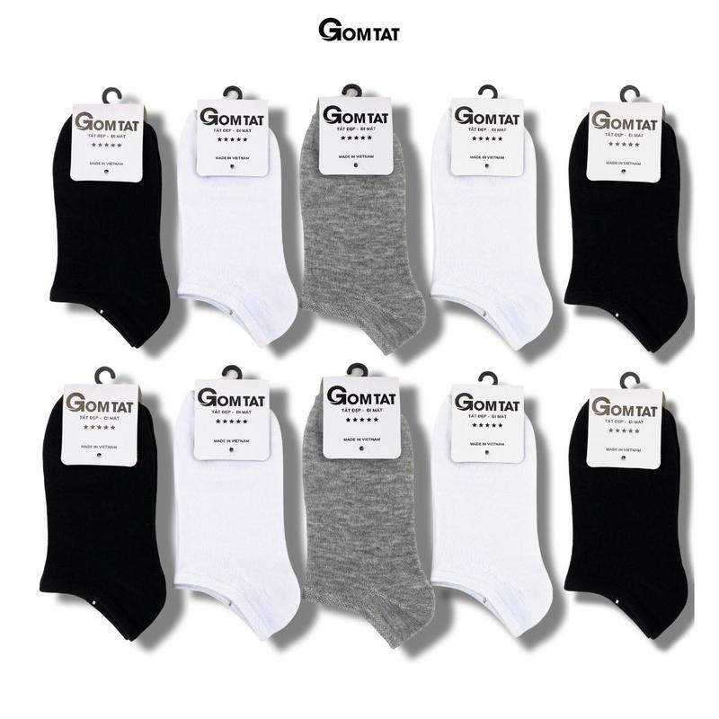 Combo 10 đôi tất trơn cổ ngắn nam nữ VNXK chuẩn xuất nhật , vớ cổ ngắn chất liệu cotton thoáng mát khử mùi Menswear