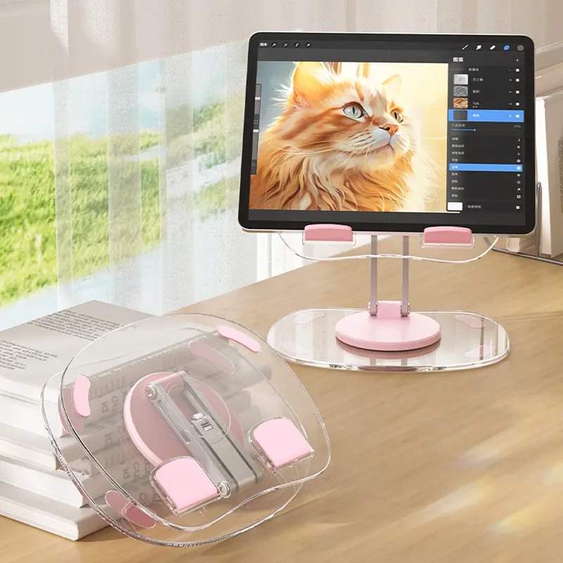 Stand Tablet For HUAWEI MatePad SE 11 11.5 Air 11.5"S T10 T10s SE 10.4 Pro 12.2 Inch 2024 PaperMatte OLED Case Casing HP Holder 360° Rotate Acrylic Standing Foldable Akrilik Karakter Lipat Portable Tab Universal 2