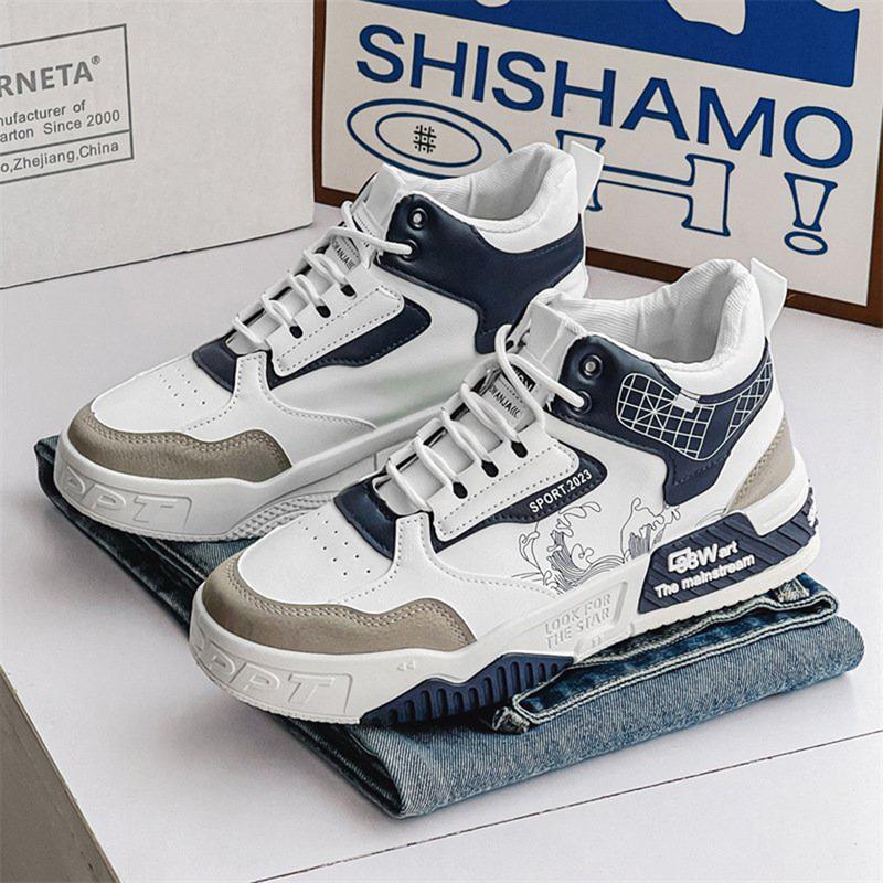  Giày sneaker nam cao cổ LAKINTA giày thể thao nam đế cao su GA22 