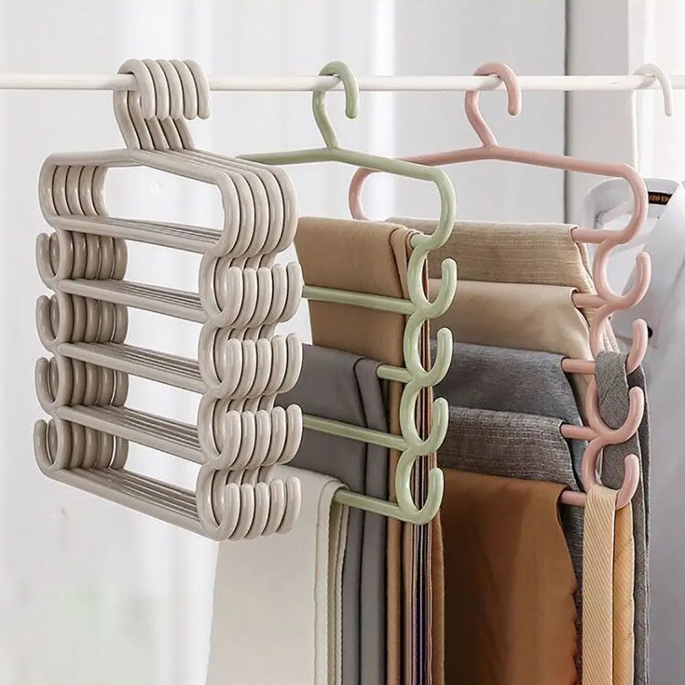 Pant Rack Built-In Household Pants Holder Multi-Layer Clothes Hanger Multifunctional Pants Hanger Special Clothes Rack For Storing Pants