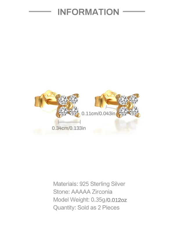 925 Sterling Silver Flower Design Earrings, Fashionable Rhinestone Decorated Earrings for Women, Casual Jewelry for Party, Daily Clothing Decor, Trendy All-match & Exquisite Jewelry for Gift 1