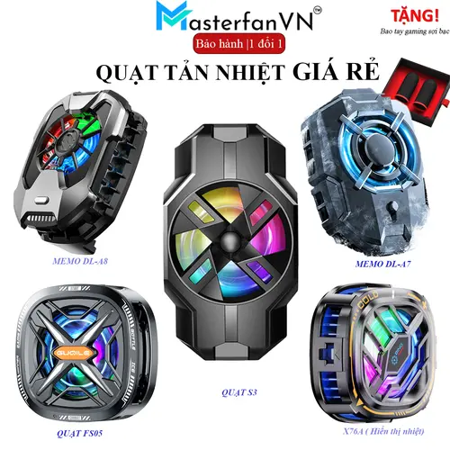 Quạt Tản Nhiệt Sò Lạnh Cho Điện Thoại S3 / X76 Pro / FS05 / DLA7 / DLA8 - Kẹp 2 chiều, phù hợp dòng điện thoại nhỏ từ 4.7 inch Phụ Kiện