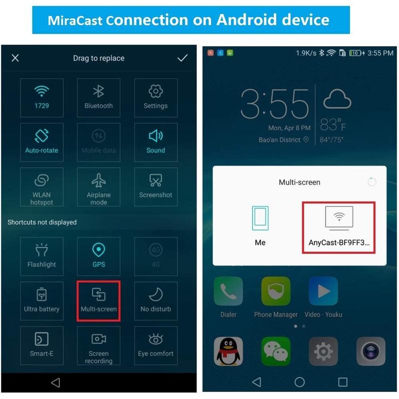 Product Introduction of Anycast Wifi Display Receiver M9 Plus, , Cast Function, PC Projector, Miracast, HDMl, TV Stick, Elfly Android Device Hdmi Phone Wireless Male Mobile Port Smartphone 63