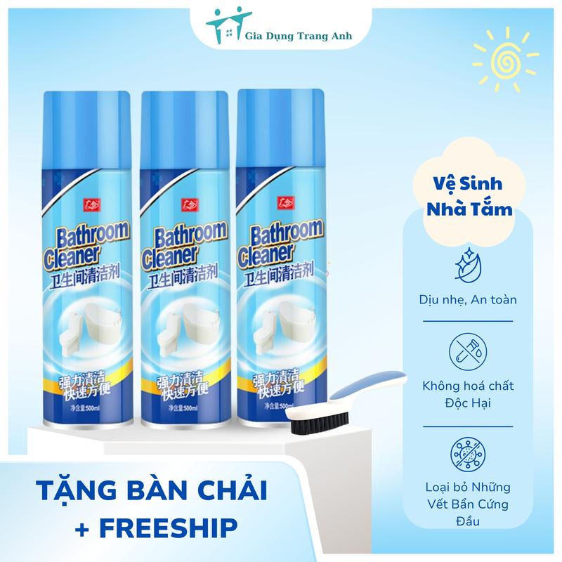 Combo 3 Bình Xịt Bọt Tuyết Tẩy Rửa Đa Năng Vệ Sinh Nhà tắm Bathroom Cleaner