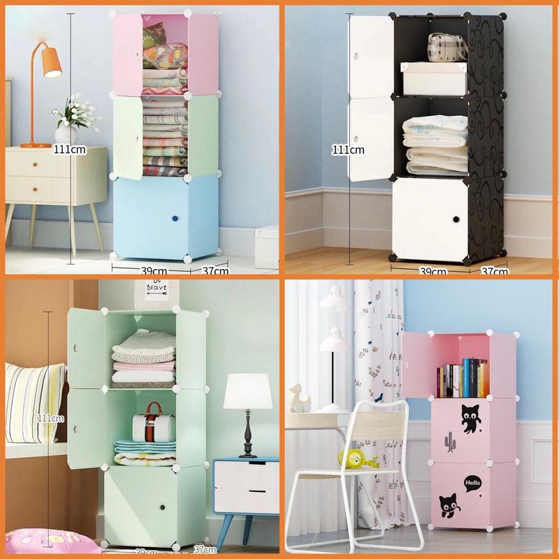 Tủ nhựa lắp ghép 3 ô sâu 47cm đựng đồ dùng cá nhân