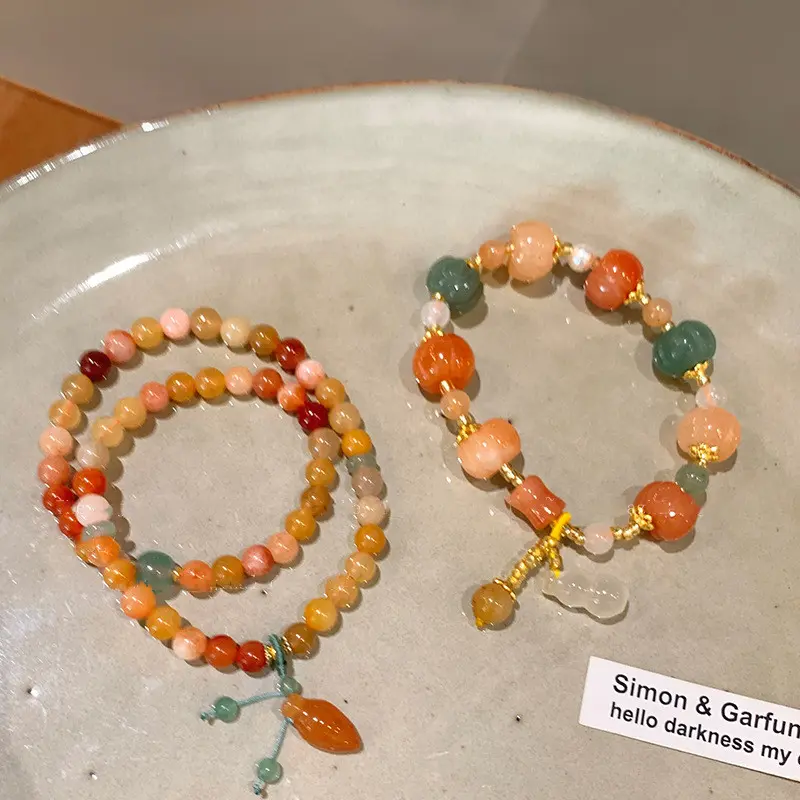 Gelang Manik-manik Labu Cina Baru Gaya Kuno Labu Ashi Desain Ornamen Tangan Untuk Gelang Wanita 1
