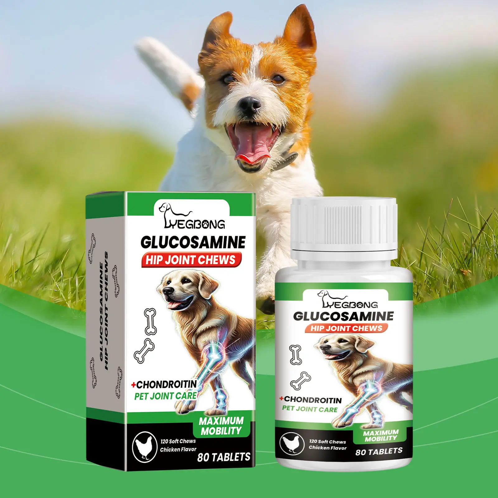 Yegbong Dog Joint Care Tablets Boost Vitality and Supplement Nutrition