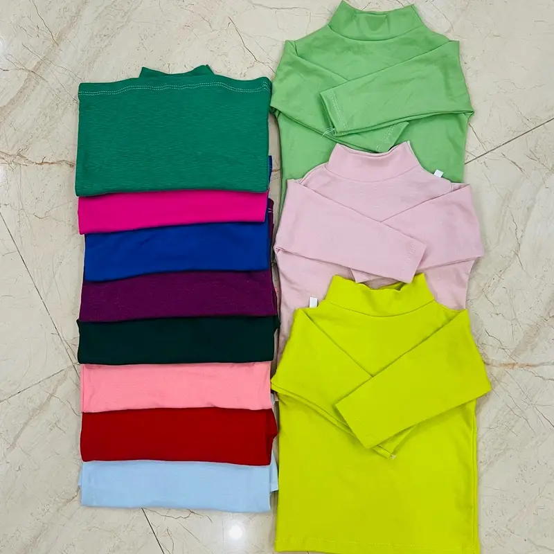 Combo 5 áo cổ cao 3 phân mặc ấm cho bé  ,Size 5-17kg 2