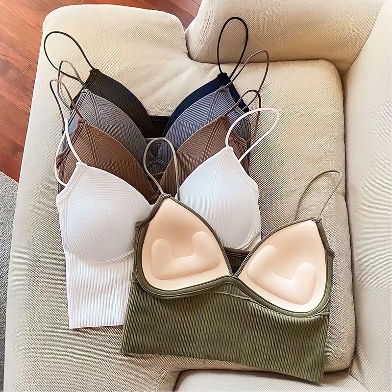  Áo bra nữ voi Cotton có mút đệm nâng hai dây đen trắng M10. 