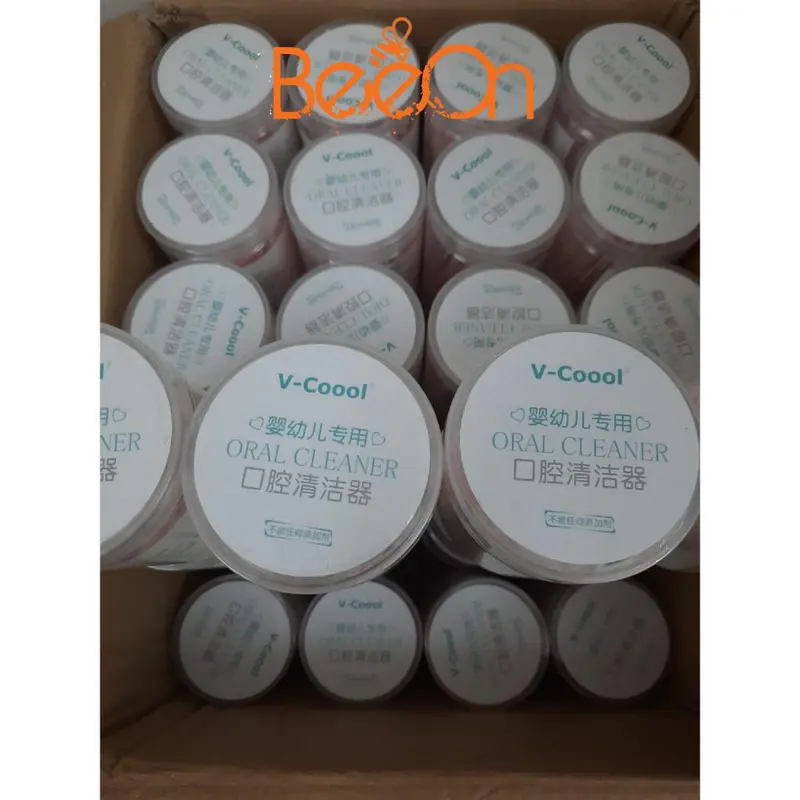 Que gạc rơ lưỡi Vcoool cho bé sơ sinh, hộp 30 que rơ lưỡi vệ sinh răng miệng cho bé shop BeeOn 1