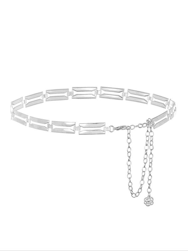 Women's Fashionable Minimalist Chain Belt, Casual Waistband for Jeans, Fashion Belt for Party, Daily Clothing Decor, Trendy All-match & Exquisite Belt for Birthday Gift 2