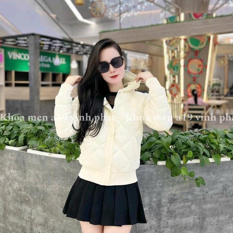 Áo khoác phao nữ siêu nhẹ trần trám lót lông Top Women Jacket Nhung 5