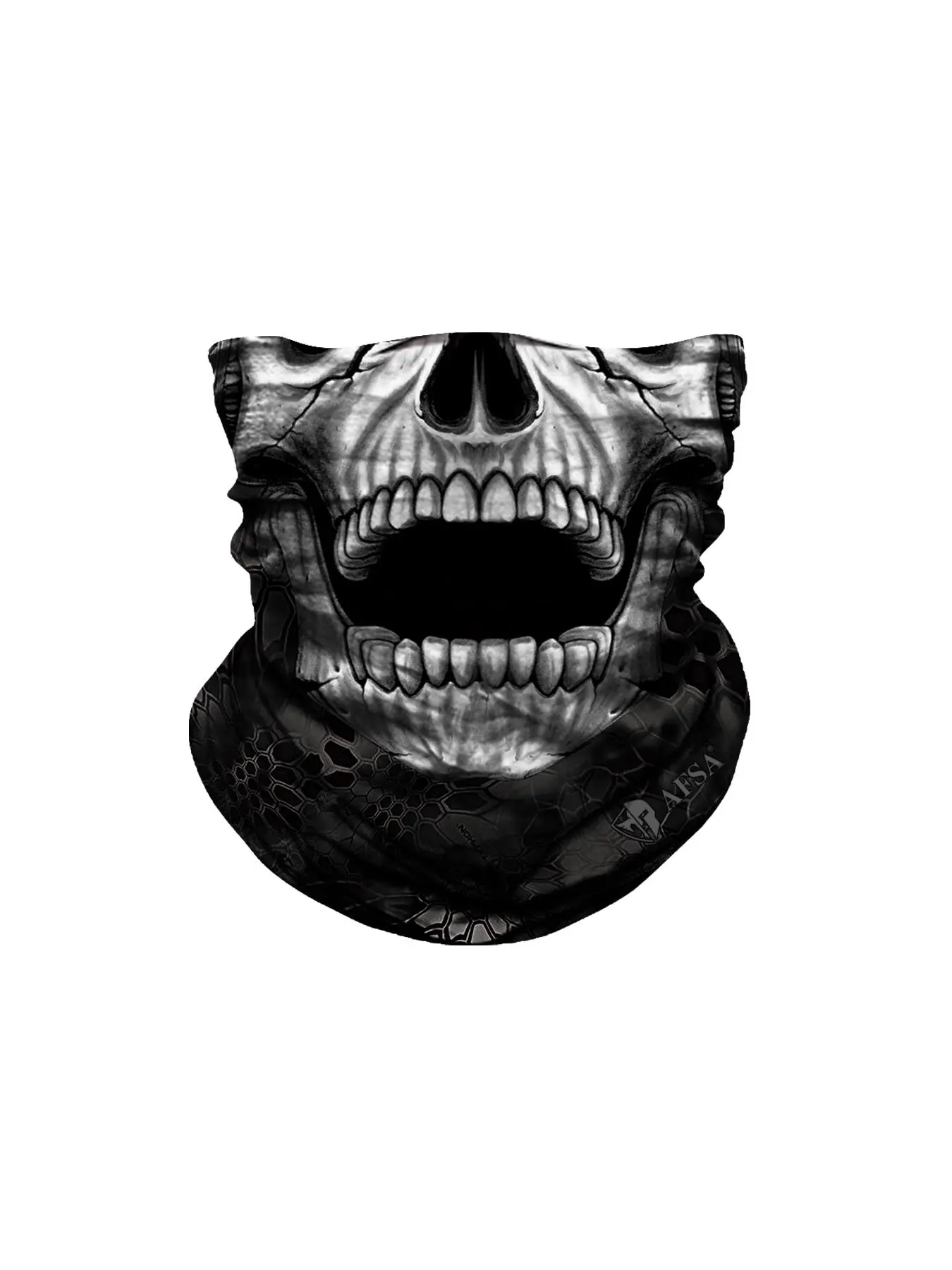 Skull Flag Print Neck Gaiter, Windproof Sweat Quick Dry Scarf for Motorcycle Running, Sports & Outdoor Clothing Accessories for Men & Women