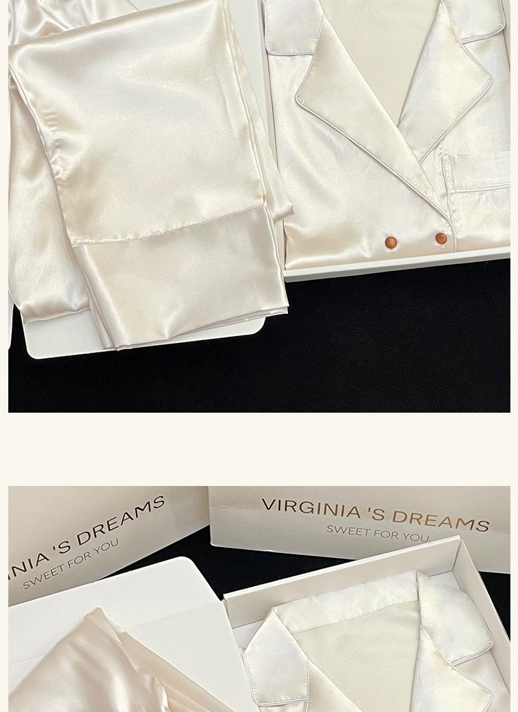 Product Introduction of Đồ Ngủ Nữ, Phong Cách Bạn Trai Hai Ngực Cổ Điển, Áo Cardigan Có Ve Áo, Làm Bằng Lụa Nhân Tạo, Thích Hợp Cho Mùa Hè, Có Thể Mặc Làm Áo Mặc Bên Ngoài, Bộ Đồ Mặc Nhà Top 5