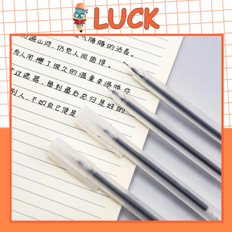 Product Introduction of [Big Sale] pen con Bút bi Gel bấm Màu Đen/Đỏ/Xanh, Ngòi 0.5mm, Nhanh Khô Không Lem, Thân Bút Nhám Sang Trọng, Viết Êm Không Nhòe bút siêu tạ bút nhân phẩm xịn bút gel nắp cài back school đồ dùng học tập bút không ngòi bút nước 18