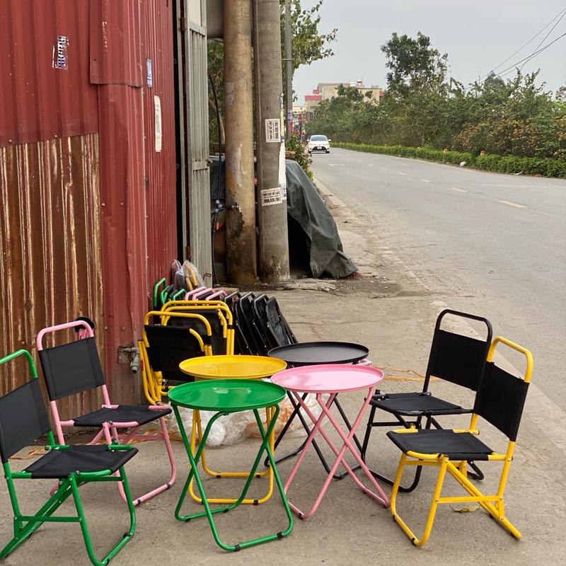 { Xả kho } 100 bộ 4 ghế dù 1 bàn liền, hàng mới